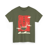 Japanese Noodles Art Cuisine T-Shirt - Military Green