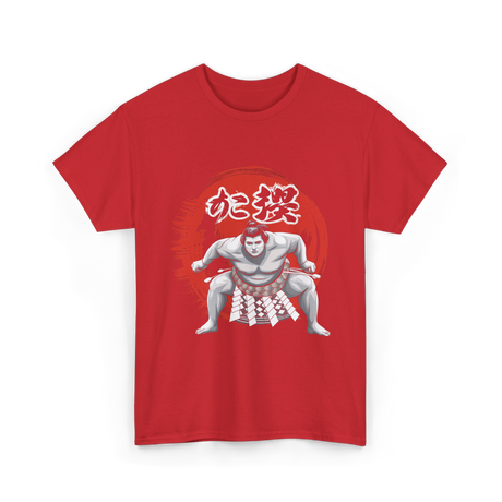 Japanese Sumo Wrestler Sumo Wrestling T-Shirt - Red