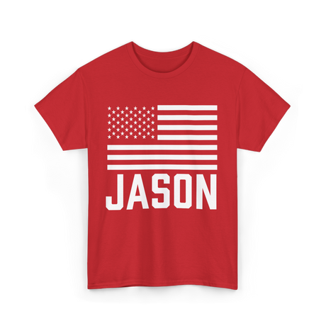 Jason Birthday Name Celebration T-Shirt - Red