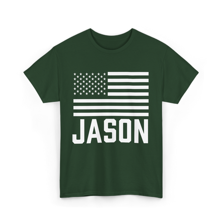 Jason Birthday Name Celebration T-Shirt - Forest Green