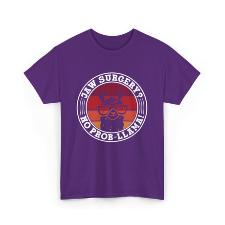 Jaw Surgery No Prob Llama Recovery T-Shirt - Purple