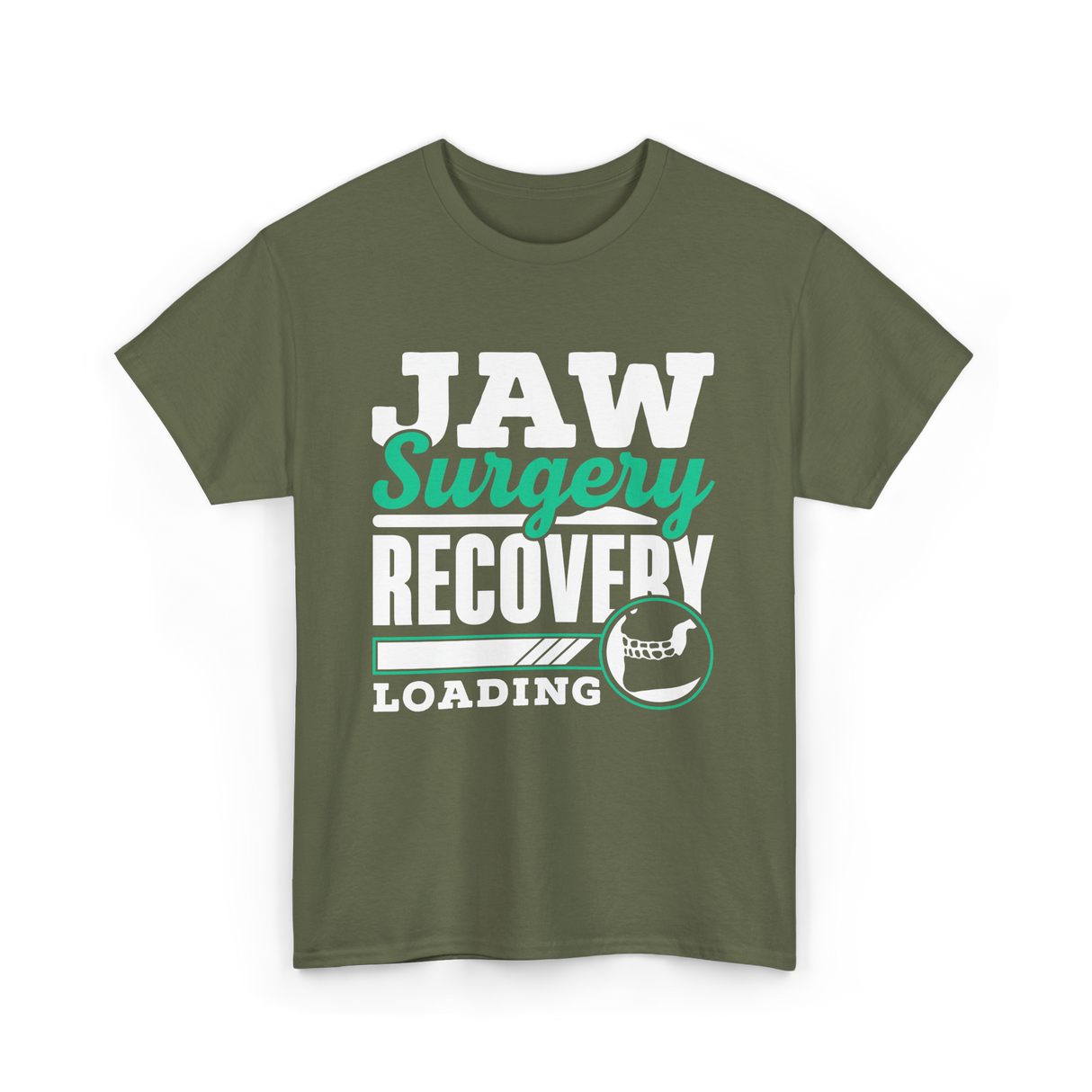 Jaw Surgery Recovery Loading Support T-Shirt - Military Green