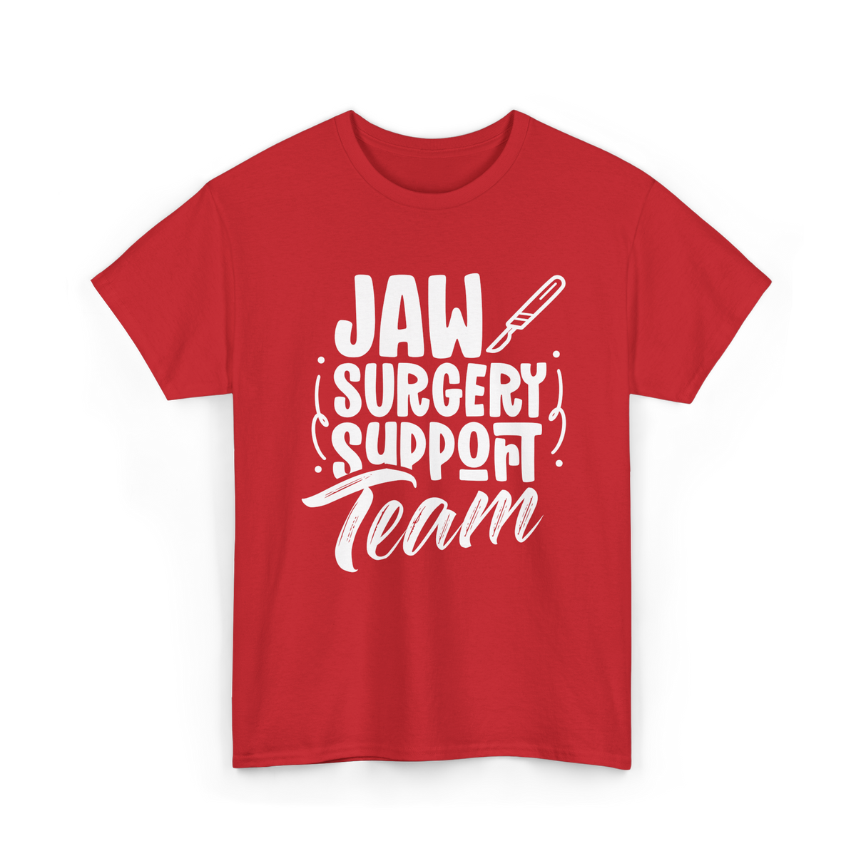 Jaw Surgery Support Team Surgery T-Shirt - Red