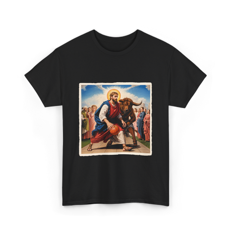 Jesus and Basketball Jesus T-Shirt - Black