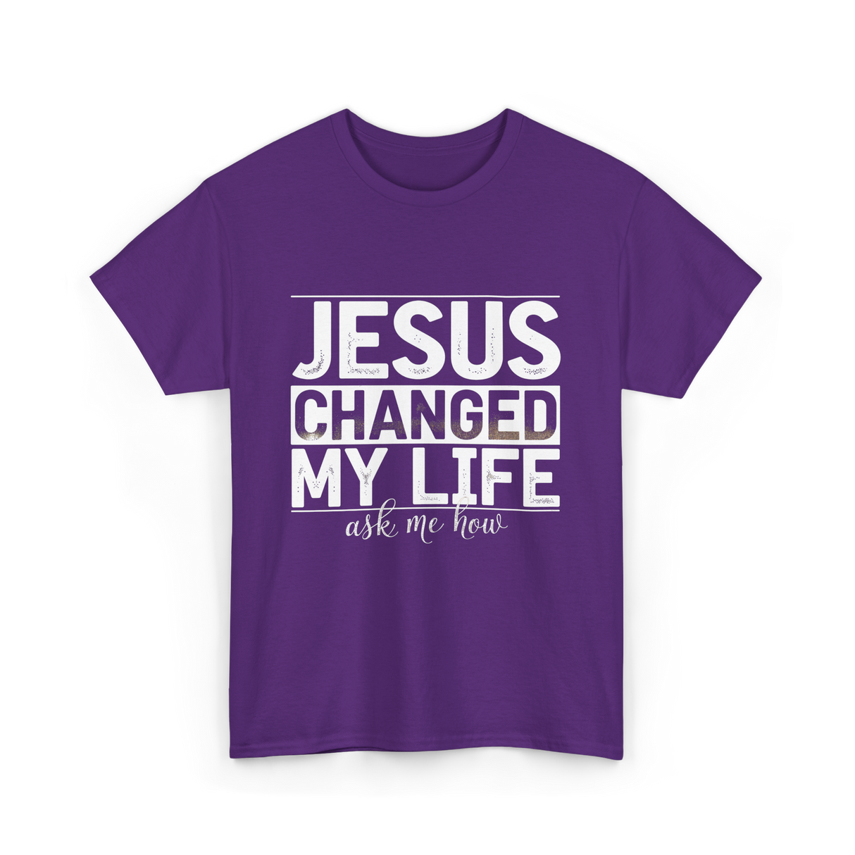 Jesus Changed My Life Christ T-Shirt - Purple