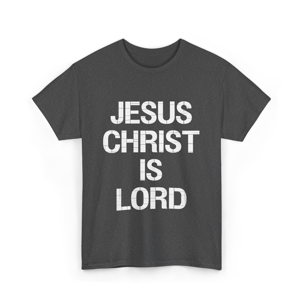 Jesus Christ Is Lord Christian Faith T-Shirt - Dark Heather