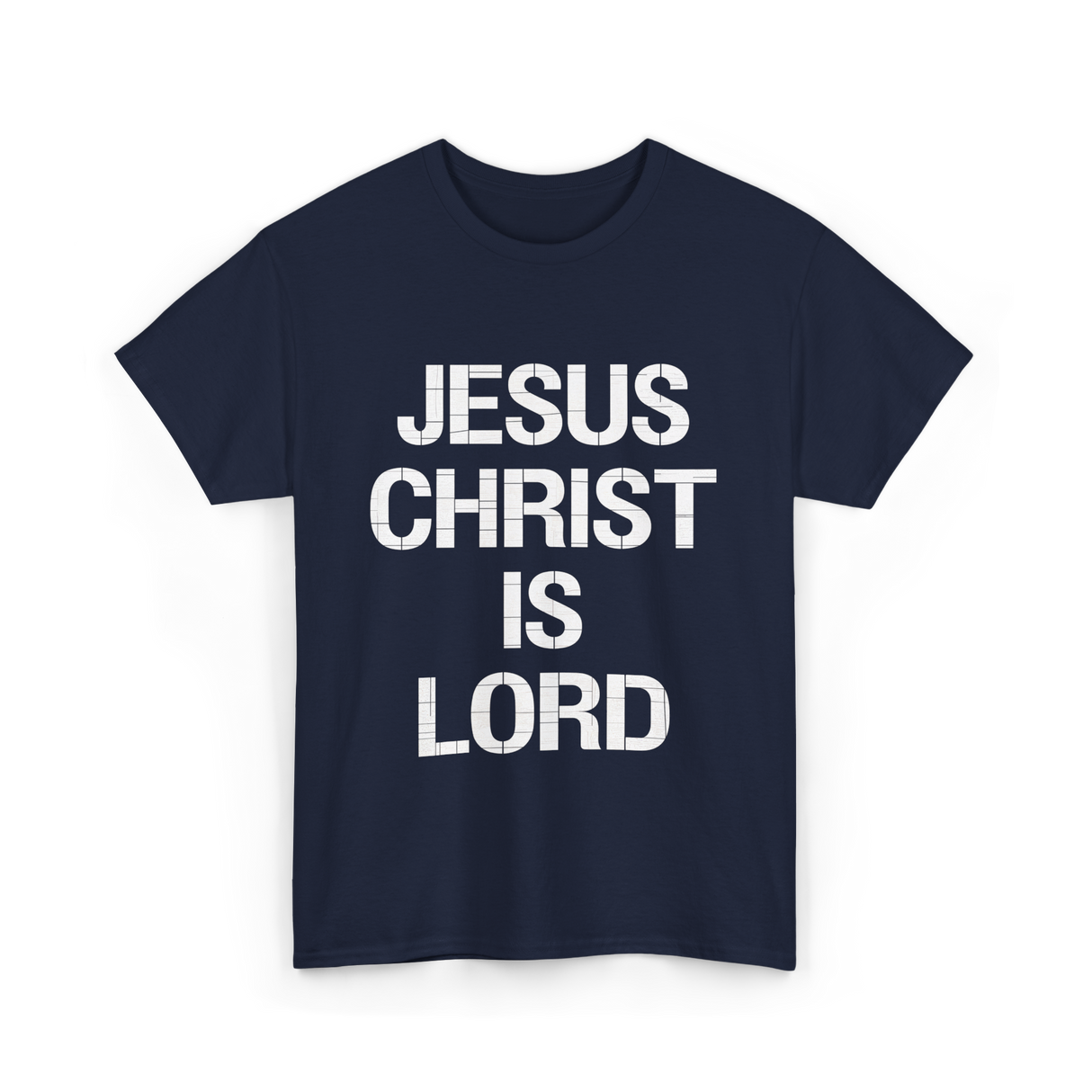 Jesus Christ Is Lord Christian Faith T-Shirt - Navy