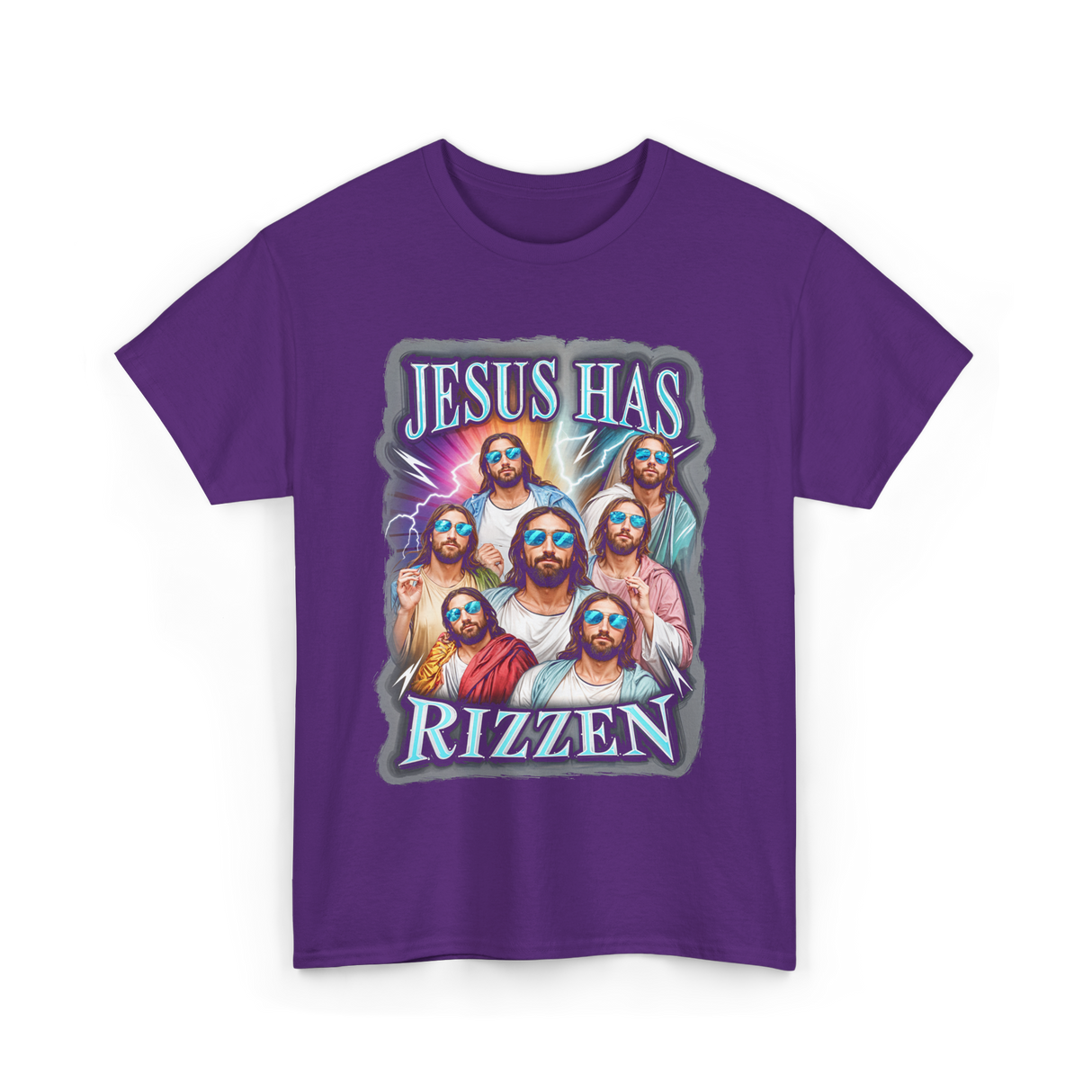 Jesus Has Rizz Christian Faith T-Shirt - Purple