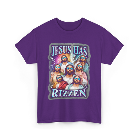 Jesus Has Rizz Christian Faith T-Shirt - Purple