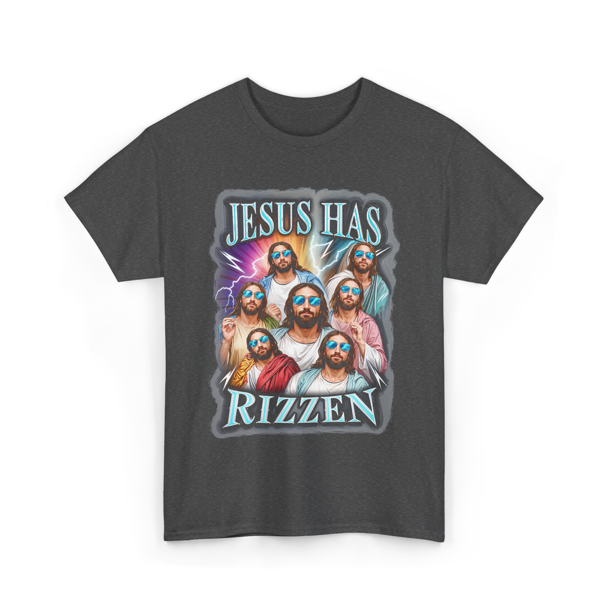 Jesus Has Rizz Christian Faith T-Shirt - Dark Heather