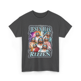 Jesus Has Rizz Christian Faith T-Shirt - Dark Heather