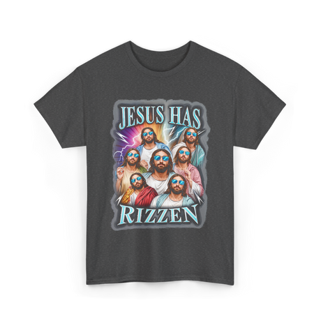 Jesus Has Rizz Christian Faith T-Shirt - Dark Heather