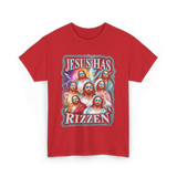 Jesus Has Rizz Christian Faith T-Shirt - Red