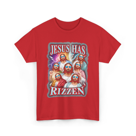 Jesus Has Rizz Christian Faith T-Shirt - Red