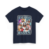 Jesus Has Rizz Christian Faith T-Shirt - Navy