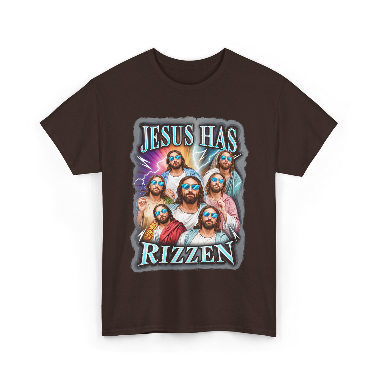 Jesus Has Rizz Christian Faith T-Shirt - Dark Chocolate