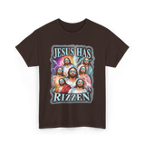 Jesus Has Rizz Christian Faith T-Shirt - Dark Chocolate