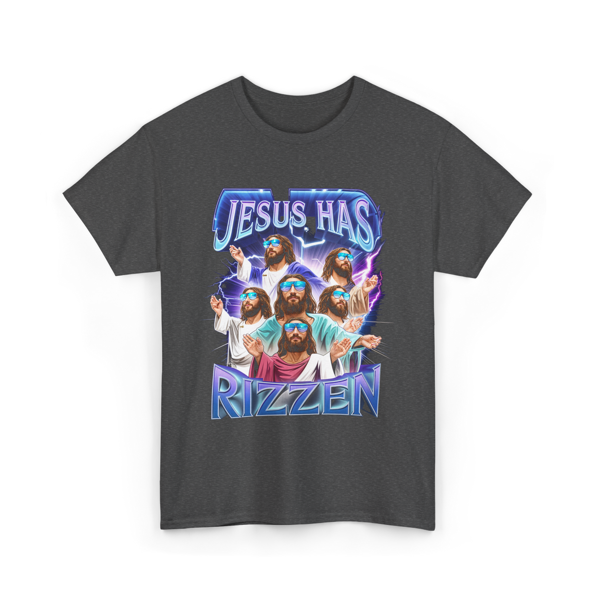 Jesus Has Rizz T-Shirt - Dark Heather