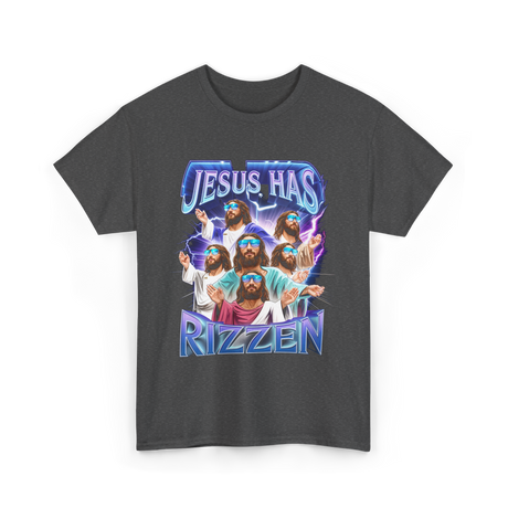 Jesus Has Rizz T-Shirt - Dark Heather