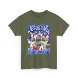 Jesus Has Rizz T-Shirt - Military Green