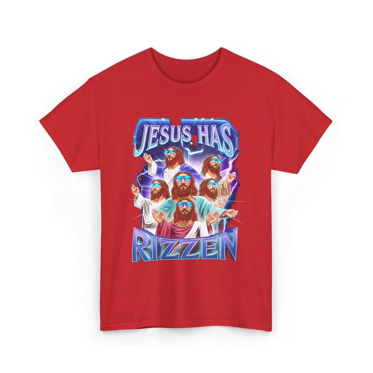 Jesus Has Rizz T-Shirt - Red