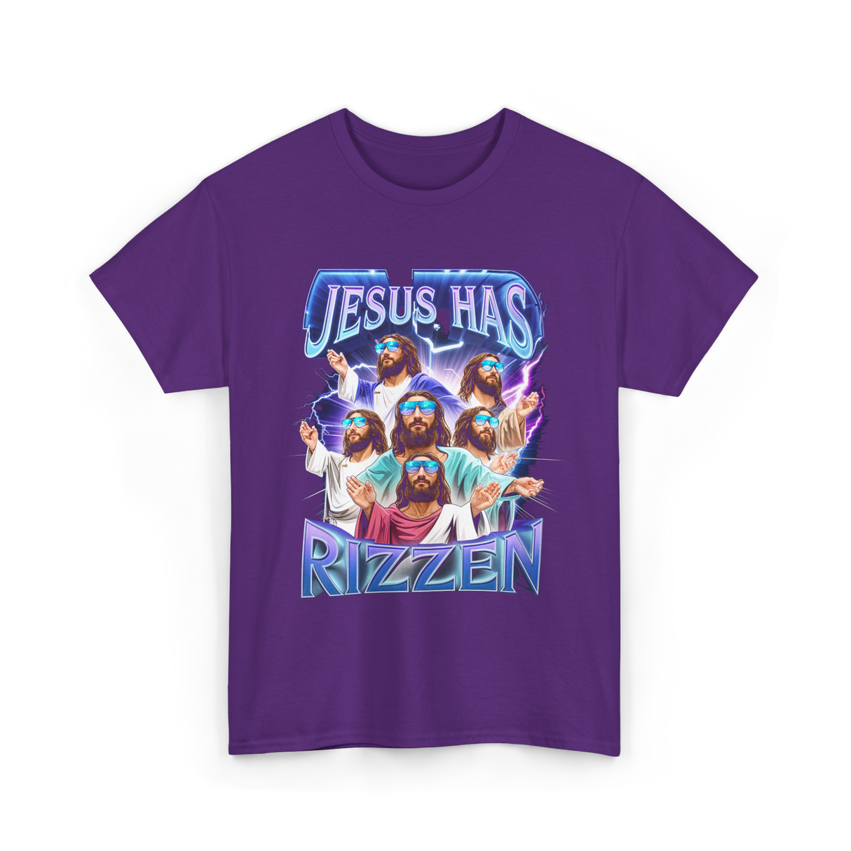 Jesus Has Rizz T-Shirt - Purple