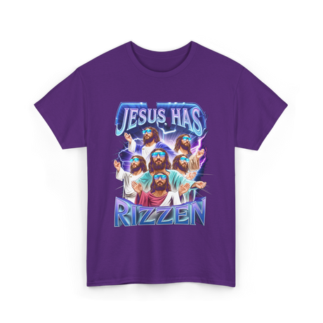 Jesus Has Rizz T-Shirt - Purple