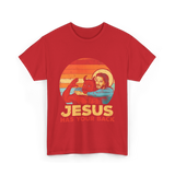 Jesus Has Your Back Christian T-Shirt - Red