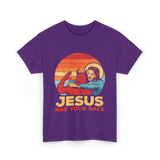 Jesus Has Your Back Christian T-Shirt - Purple