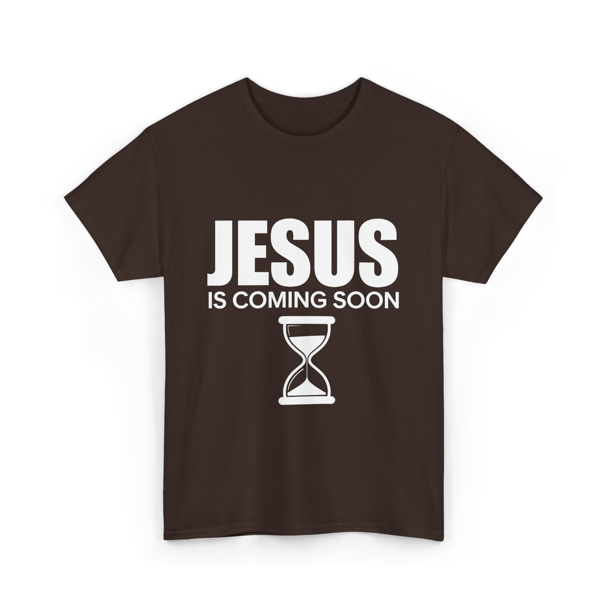 Jesus Is Coming Soon Countdown T-Shirt - Dark Chocolate