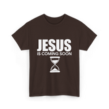 Jesus Is Coming Soon Countdown T-Shirt - Dark Chocolate