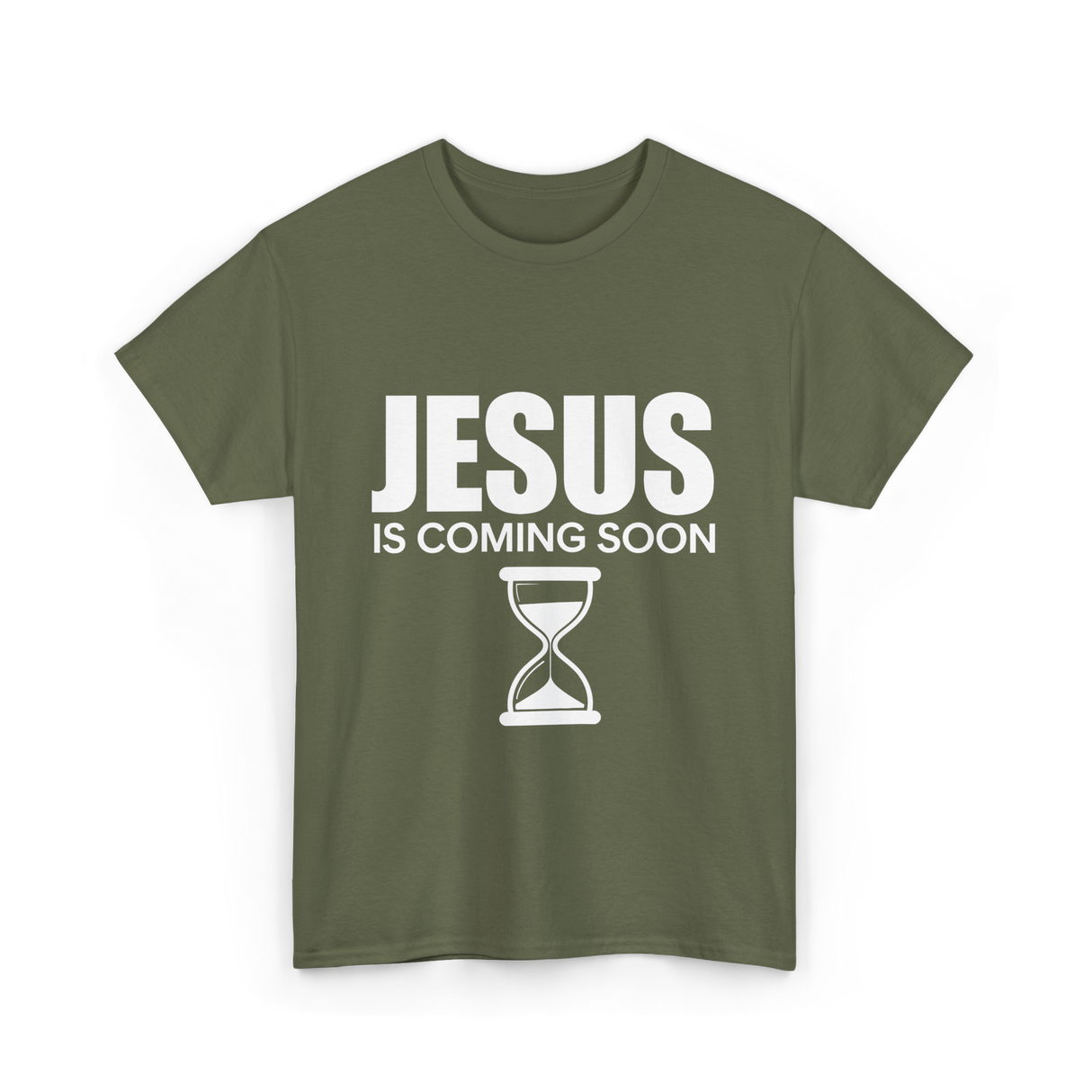 Jesus Is Coming Soon Countdown T-Shirt - Military Green