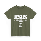 Jesus Is Coming Soon Countdown T-Shirt - Military Green