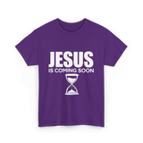 Jesus Is Coming Soon Faith T-Shirt - Purple