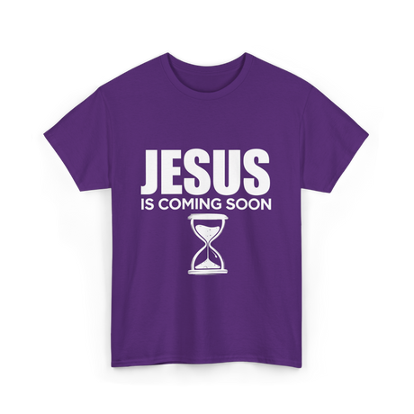 Jesus Is Coming Soon Faith T-Shirt - Purple