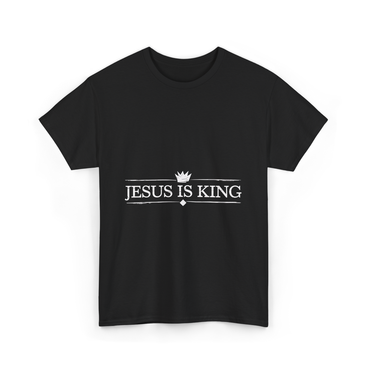 Jesus is King Christian Faith T-Shirt - Black