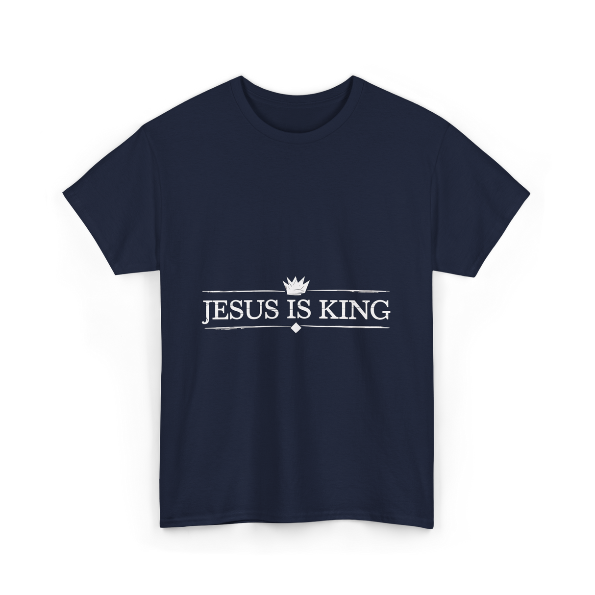 Jesus is King Christian Faith T-Shirt - Navy