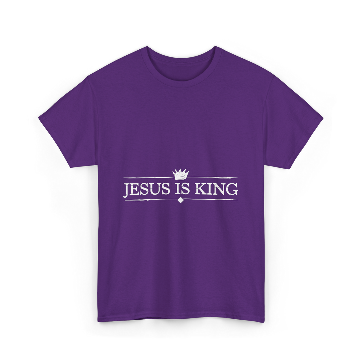 Jesus is King Christian Faith T-Shirt - Purple