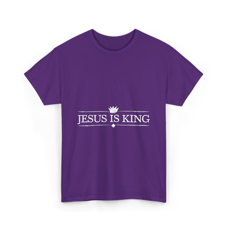 Jesus is King Christian Faith T-Shirt - Purple