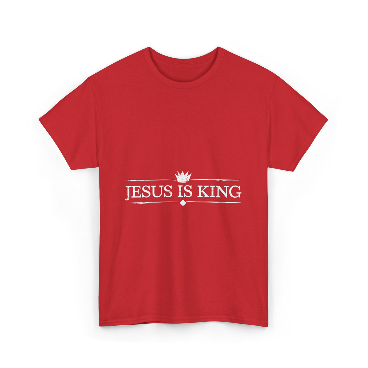 Jesus is King Christian Faith T-Shirt - Red