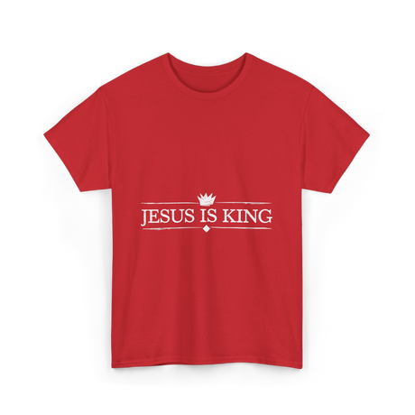 Jesus is King Christian Faith T-Shirt - Red