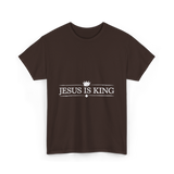 Jesus is King Christian Faith T-Shirt - Dark Chocolate