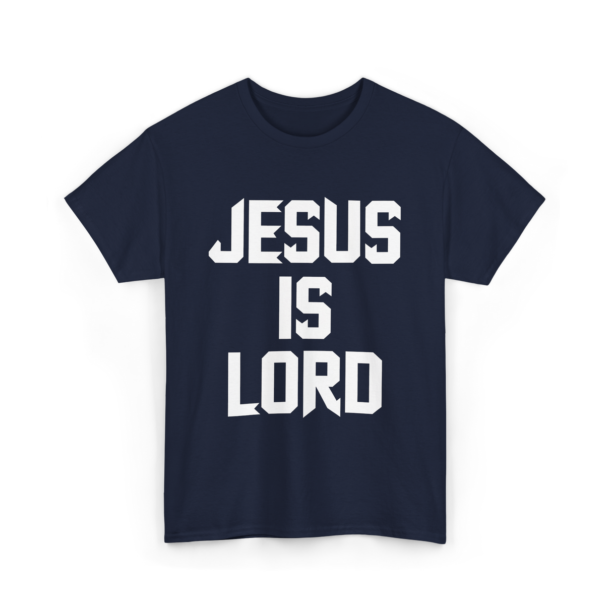 Jesus Is Lord Christian Faith T-Shirt - Navy