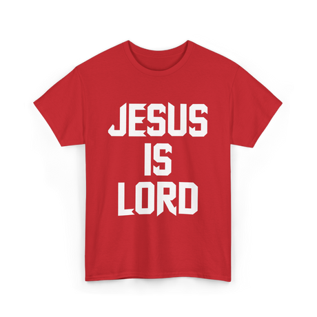 Jesus Is Lord Christian Faith T-Shirt - Red