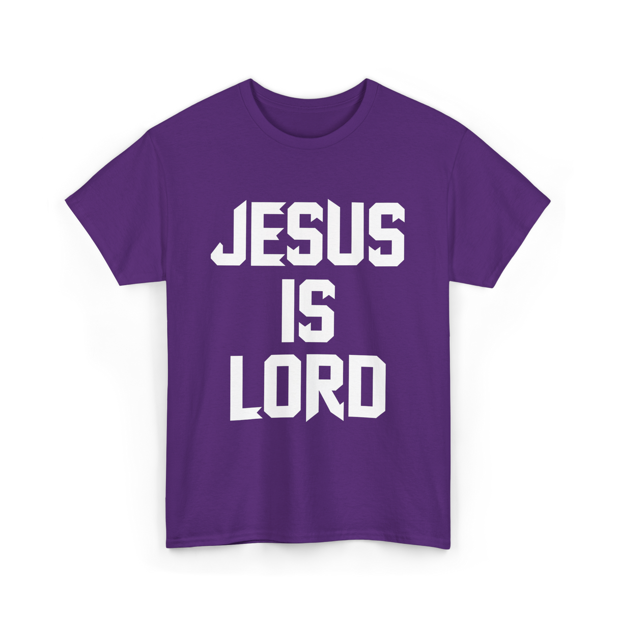 Jesus Is Lord Christian Faith T-Shirt - Purple