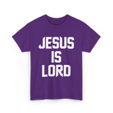 Jesus Is Lord Christian Faith T-Shirt - Purple