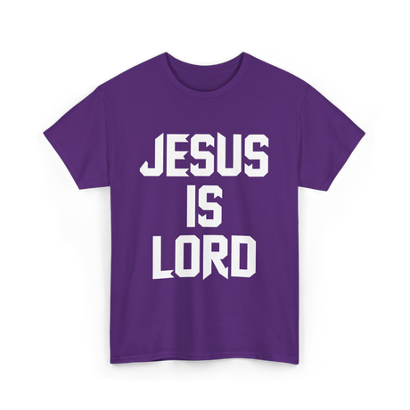 Jesus Is Lord Christian Faith T-Shirt - Purple