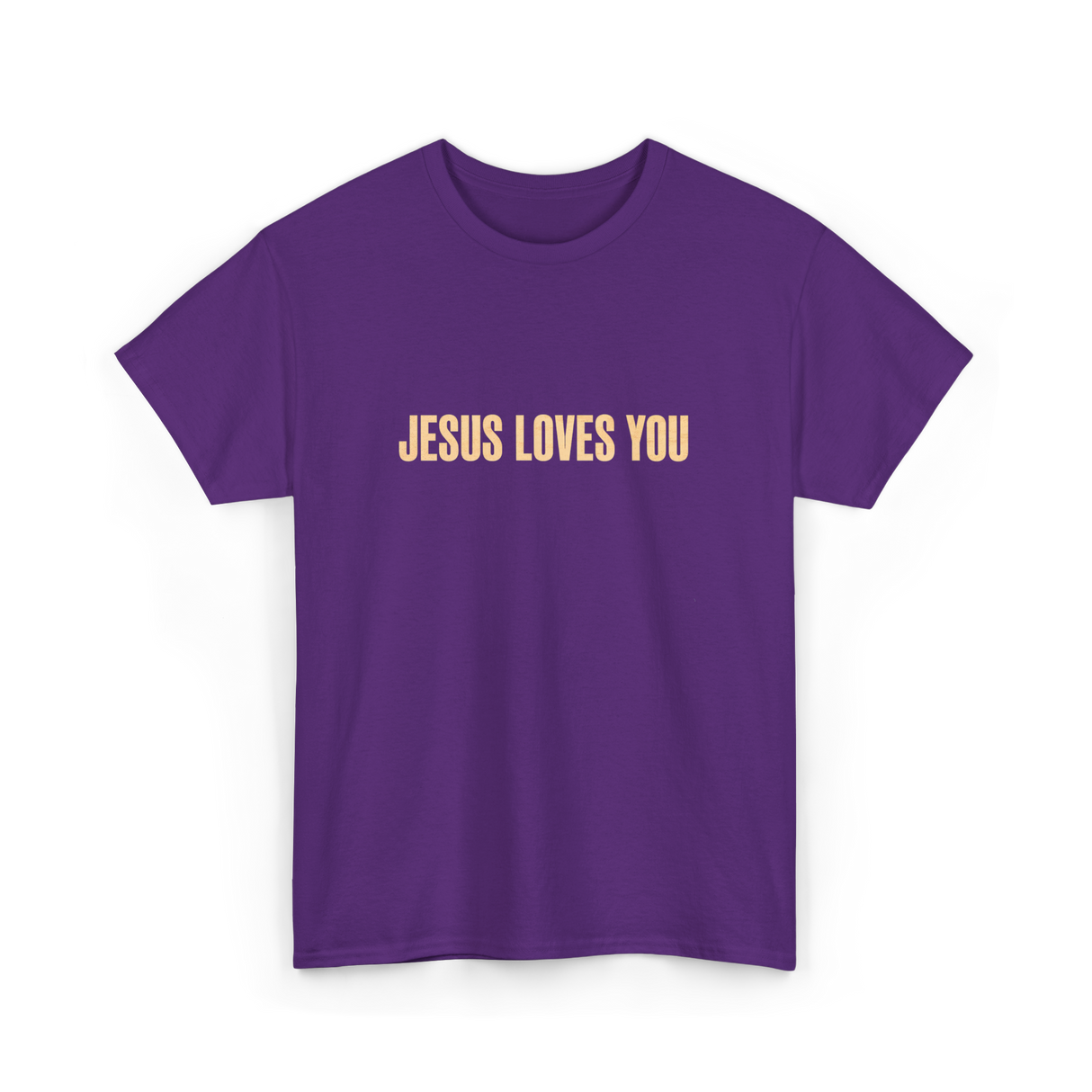 Jesus Loves You Christian Faith T-Shirt - Purple