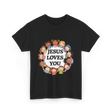 Jesus Loves You Christian Kids T-Shirt - Black