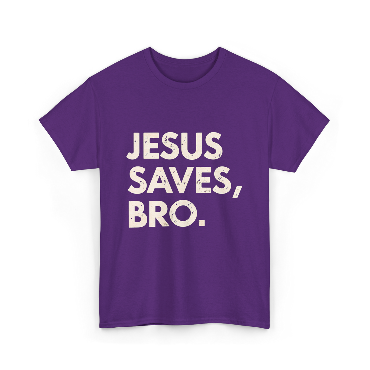 Jesus Saves Bro T-Shirt - Purple